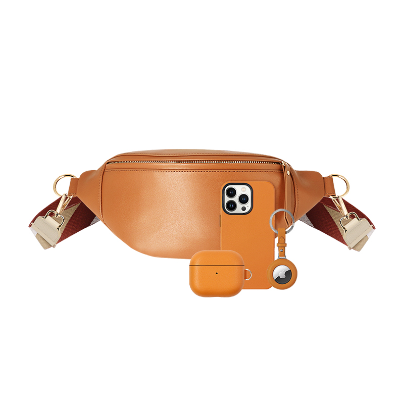 Sinco fashion high-capacity leather fanny pack crossbody