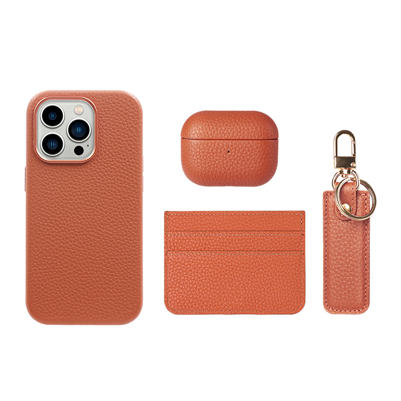 Sinco custom pu pebble leather phone case for iphone 15 pro