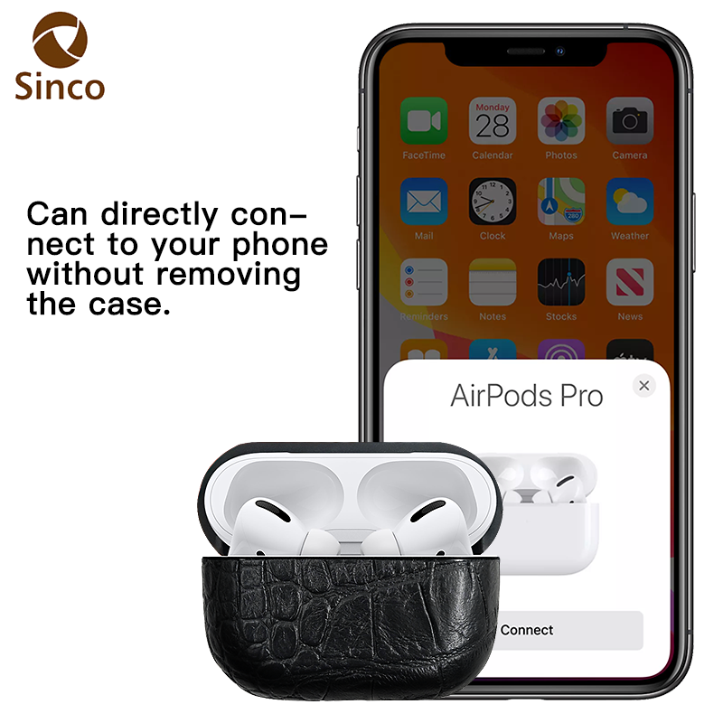 Sinco crocodile leather case for airpod