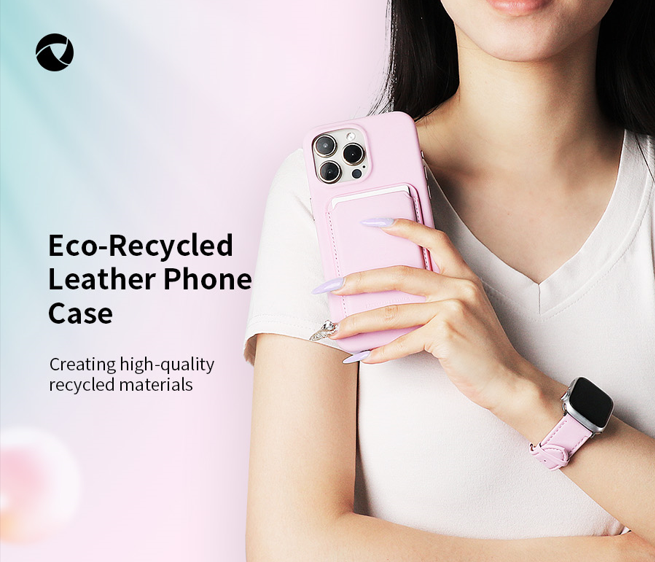 Sinco renewable material leather crossbody phone case