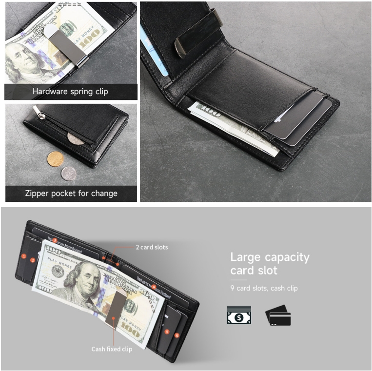 Sinco multi functional black wallet