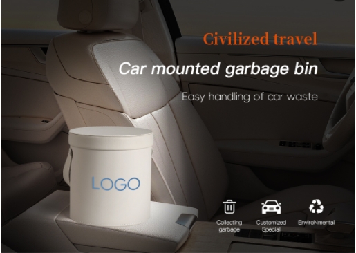 Sinco car storage pu material trash can