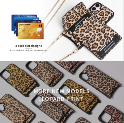 Sinco leopard print lanyard iPhone 16 phone case