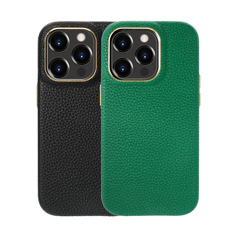 Sinco pebble leather phone case for MagSafe