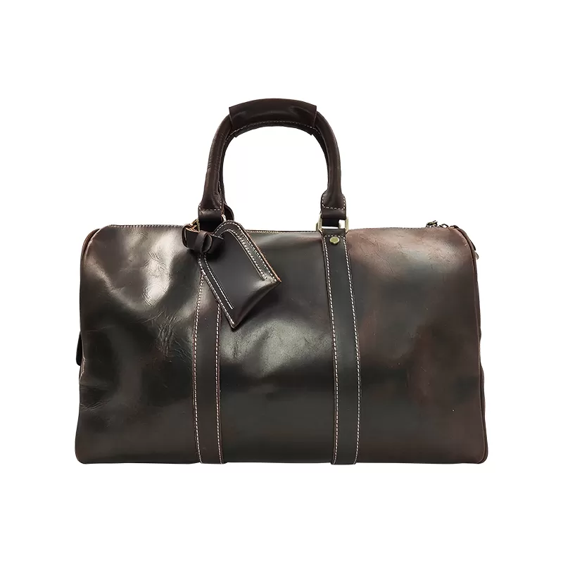 Sinco personalized leather duffel bag full grain leather weekender