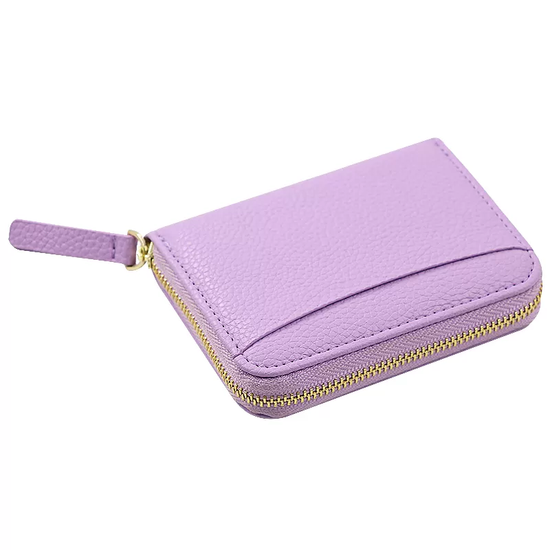 Sinco custom short zipper card holder for women