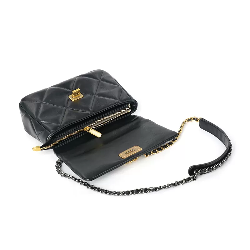 Sinco black leather shoulder bag