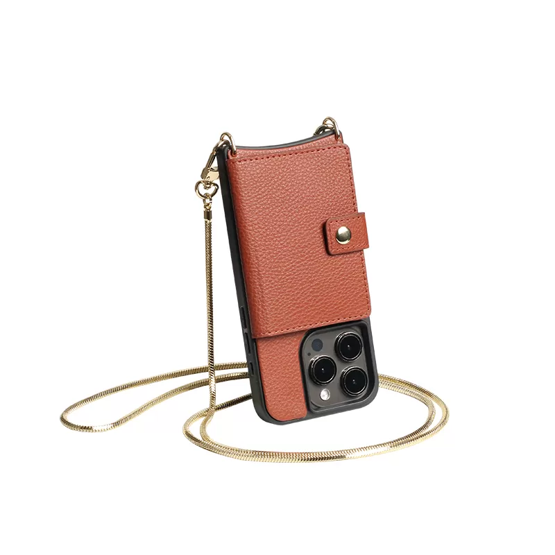 Sinco renewable materials genuine leather crossbody phone case