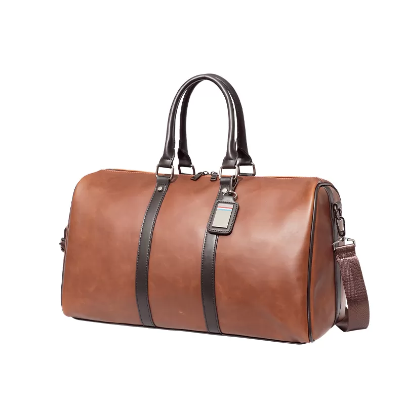 Sinco pu leather luggage travel Fitness bag for men