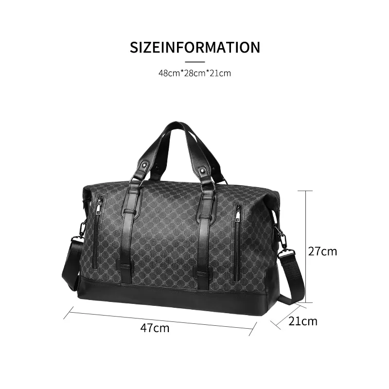 Sinco pu leather weekender bag travel bag for men