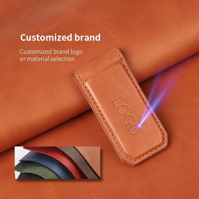 Sinco genuine leather money clip for men