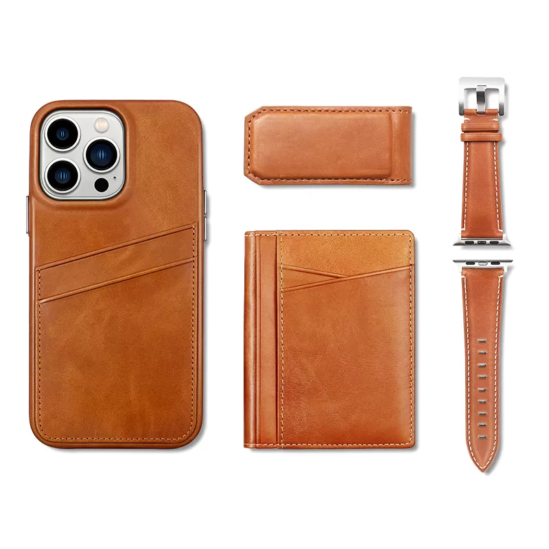 Sinco genuine leather money clip for men