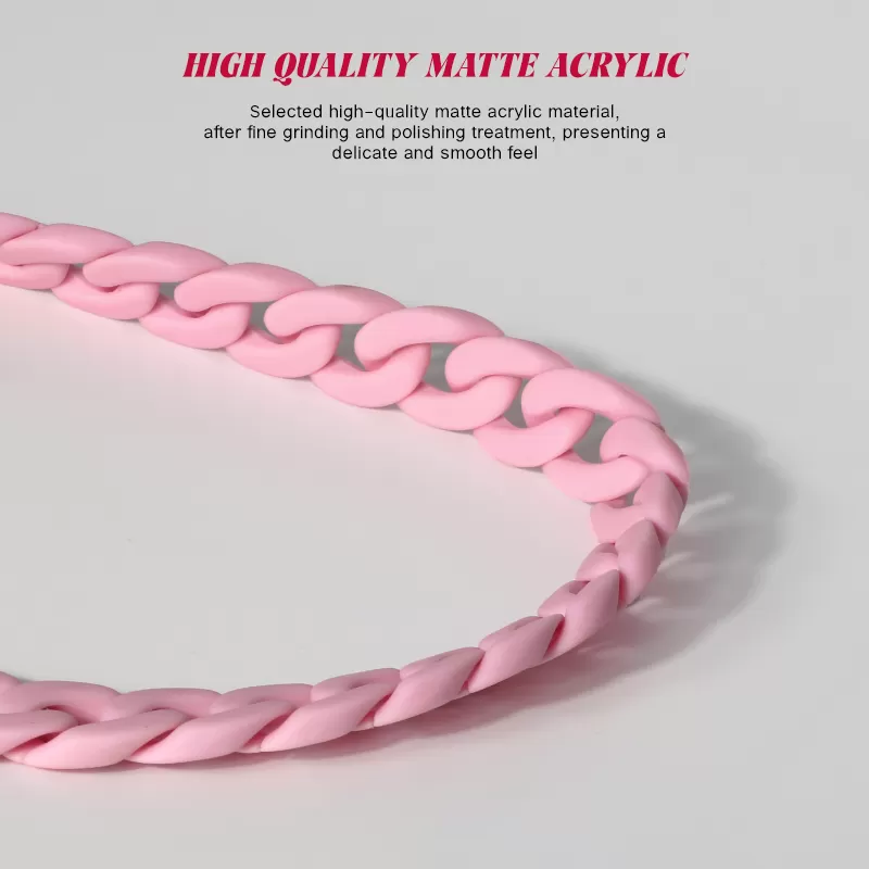 Sinco mid size chain matte pink style