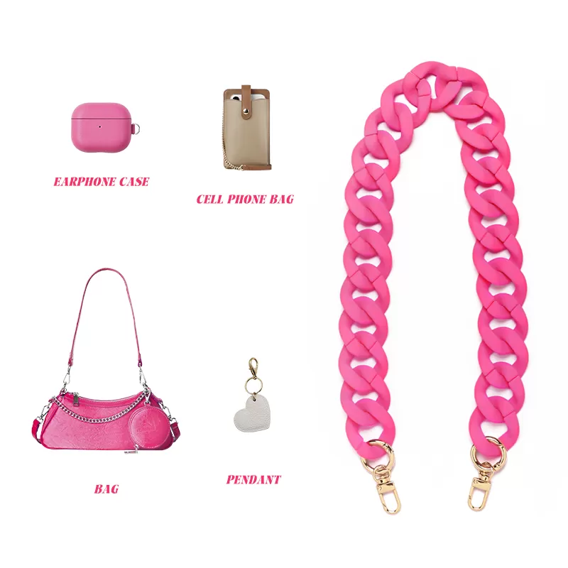 Sinco mid size chain matte pink style