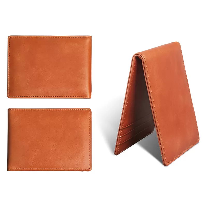 Sinco high quality orange genuine leather wallet