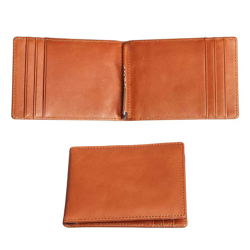 Sinco high quality orange genuine leather wallet