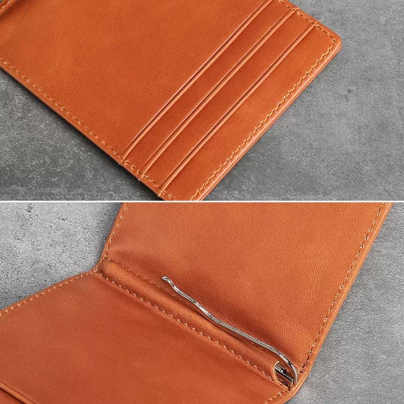 Sinco high quality orange genuine leather wallet